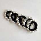 Textured Seamless Pearl Hair Ties - Set of 5