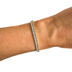 Semi-Precious Pavé Adjustable Bracelet