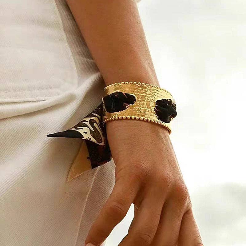 Vintage Matte Gold Bangle Bracelet