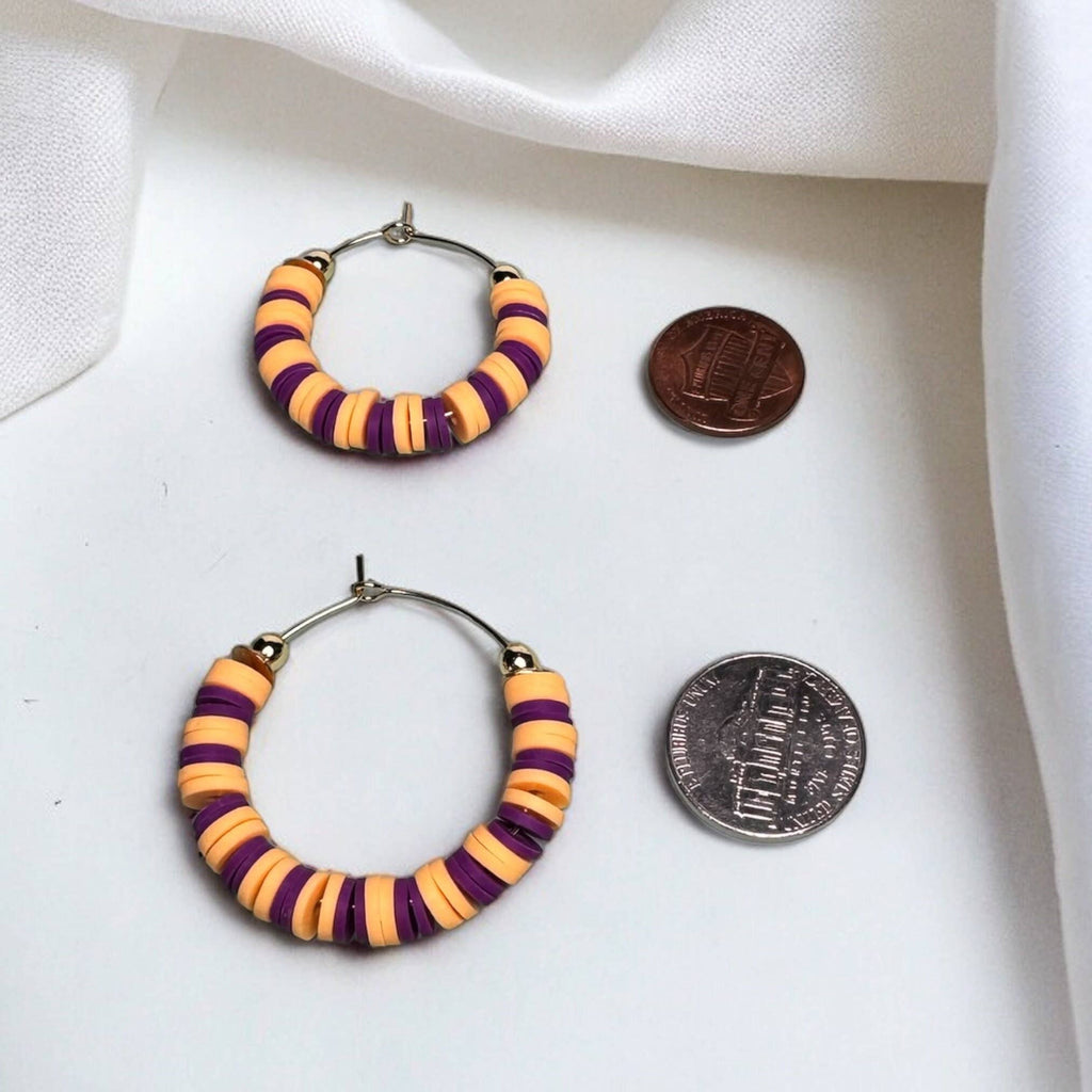 Purple and Gold Game Day Earrings