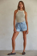 Denim Distressed Shorts