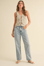 Twist Front Ribbed Tank