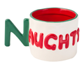 Naughty Christmas Mug with Letter N Handle – 14 oz