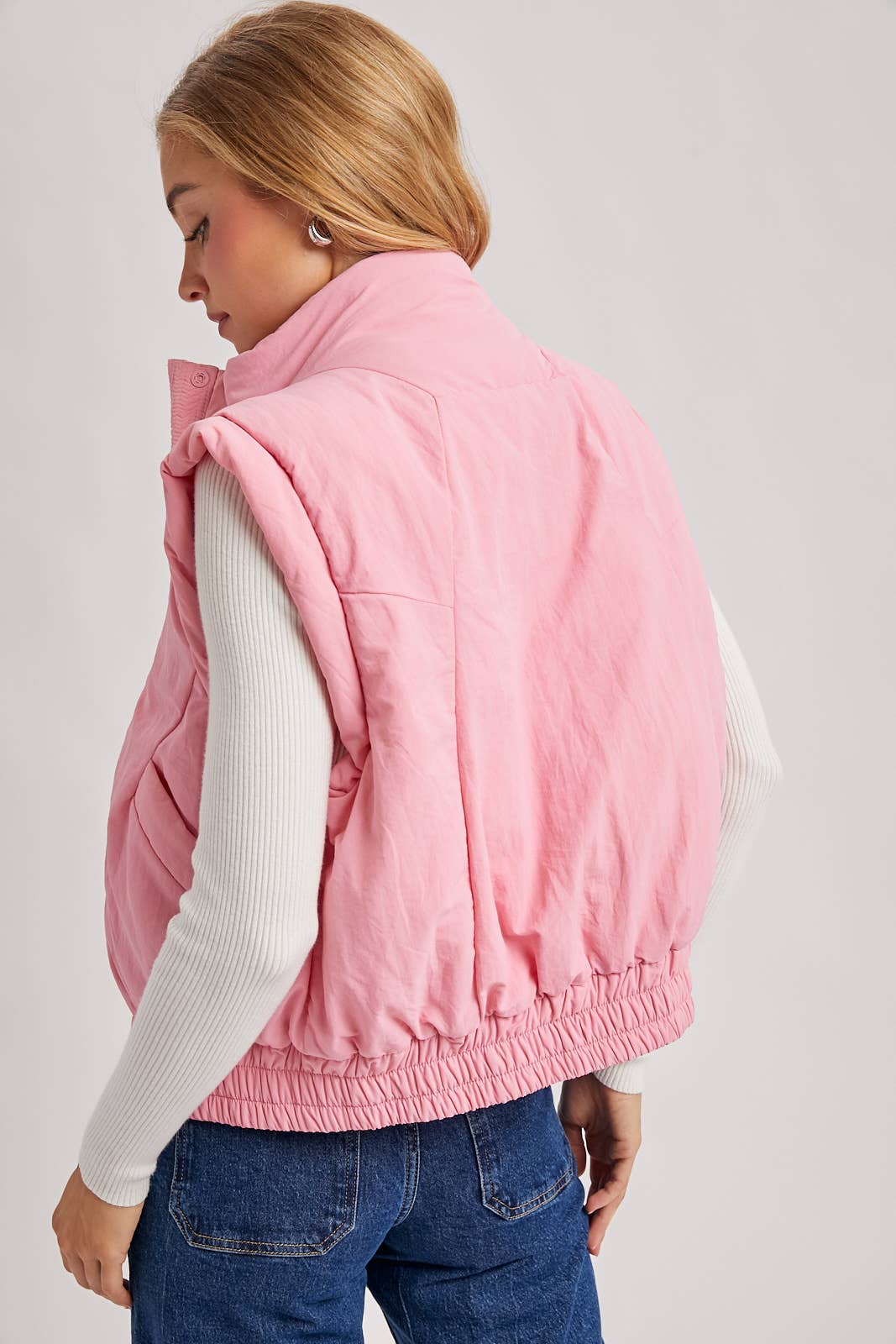 Bomber Style Puffer Vest