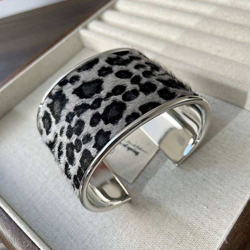 Zebra & Leopard Print Cuffed Bracelets