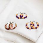 Purple and Gold Game Day Earrings