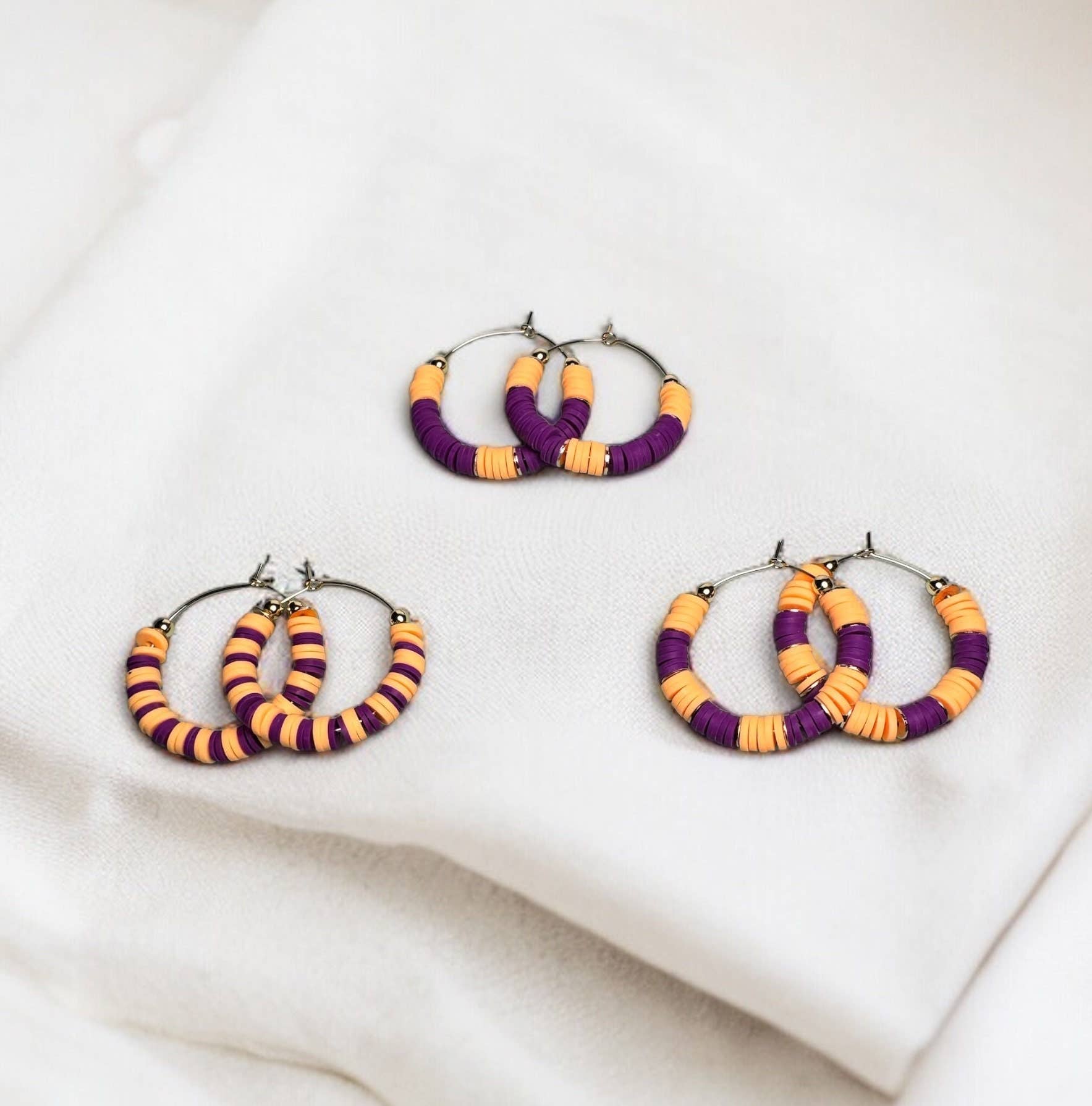 Purple and Gold Game Day Earrings