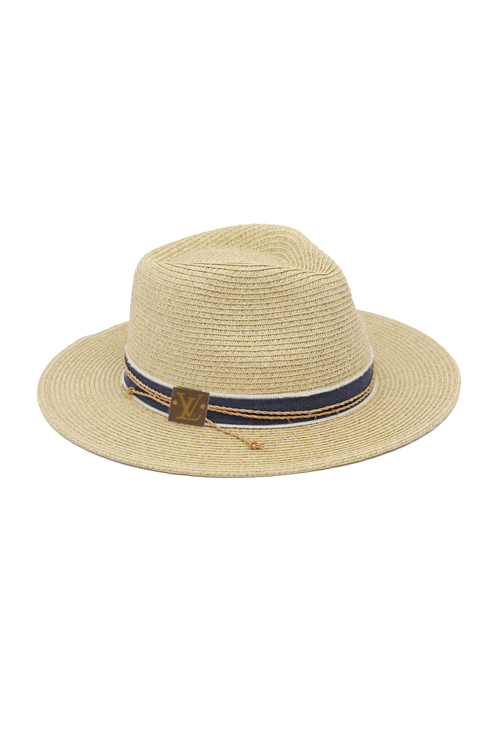 Upcycled Band Straw Panama Hat - Luxe Summer Fedora