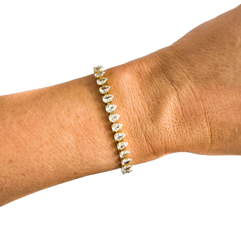 Semi-Precious Pavé Adjustable Bracelet