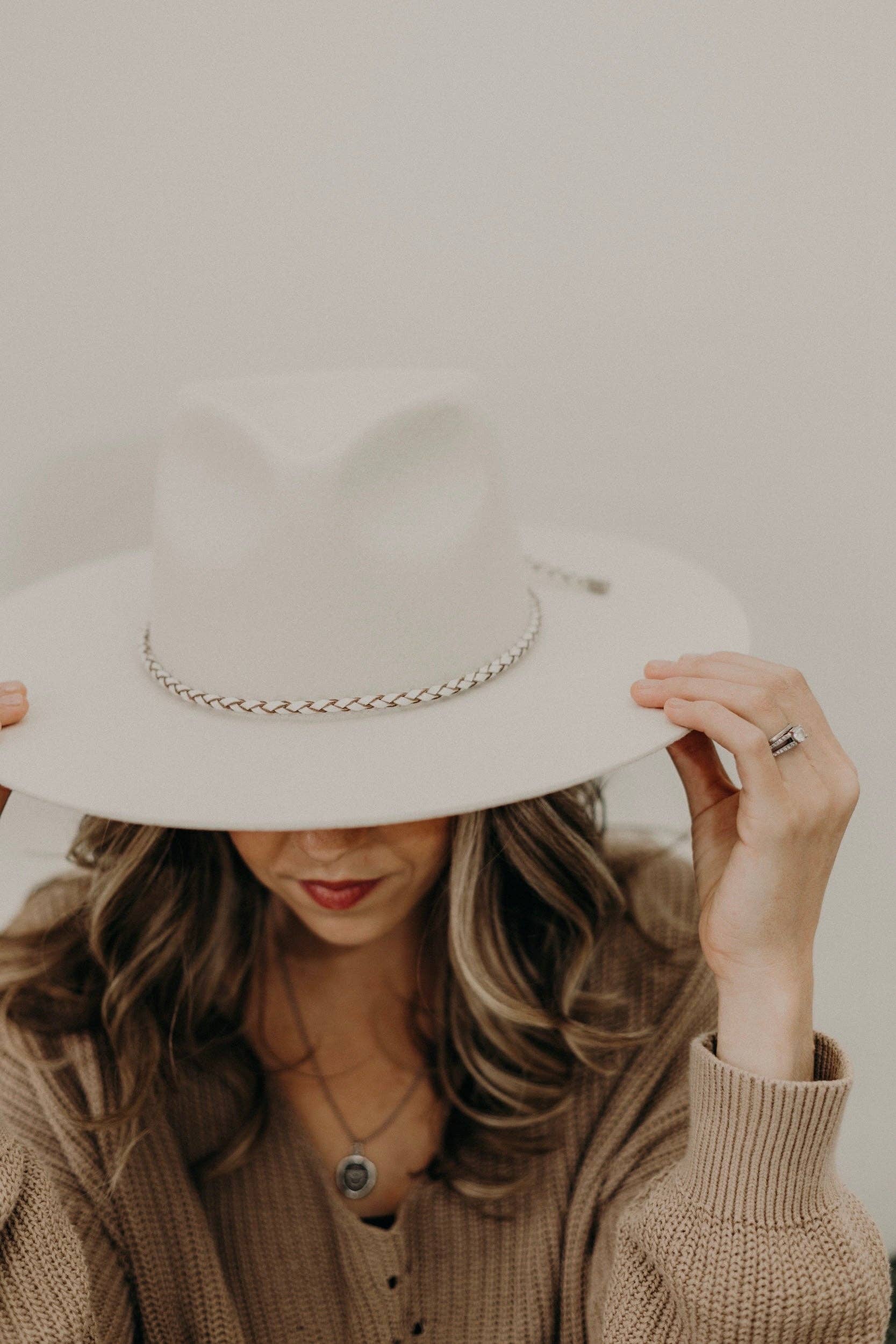 Genuine Leather Braided Hat Band