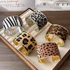 Zebra & Leopard Print Cuffed Bracelets