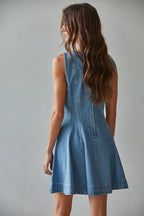 Denim Sleeveless Mini Dress