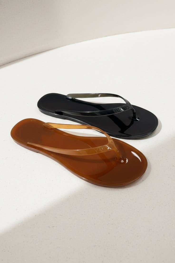 KATE-1 Jelly Jelly Flip Flop Sandals PVC Waterproof Summer S