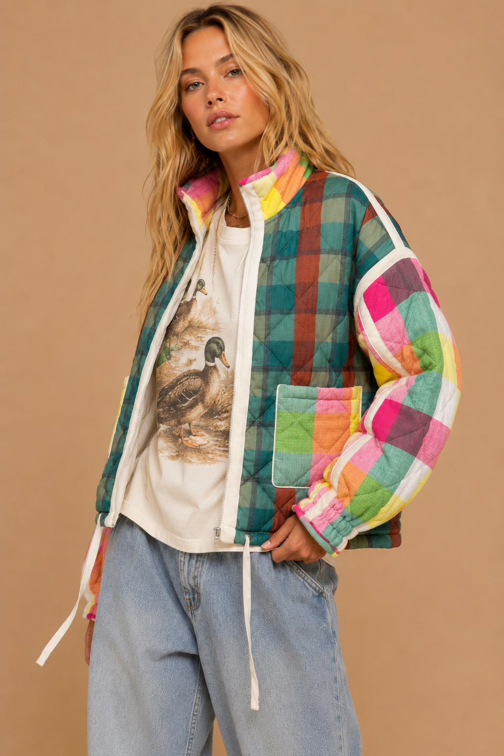 Quilted Patchwork Puffer