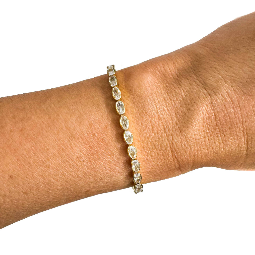 Semi-Precious Pavé Adjustable Bracelet