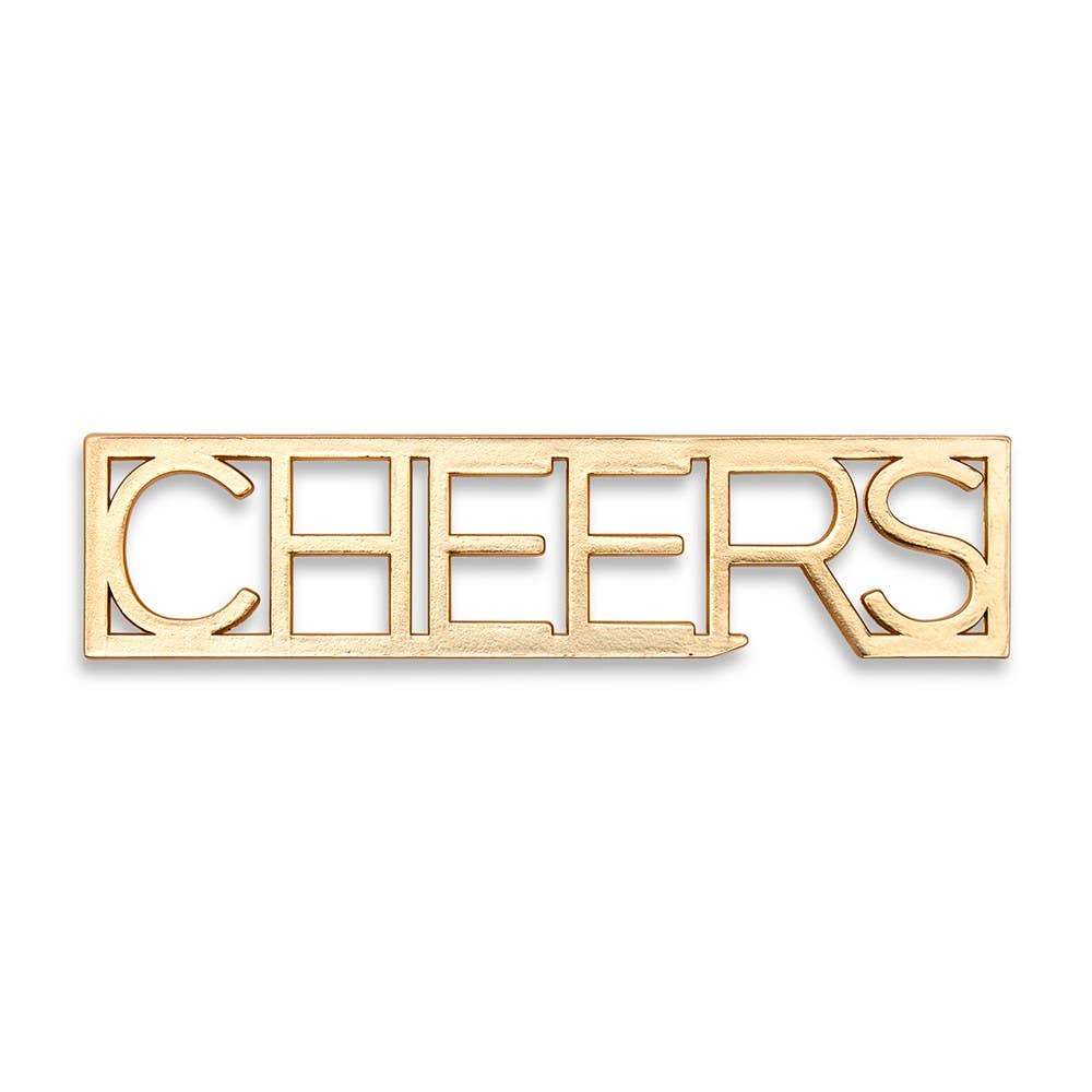 Gold "CHEERS" Bottle Opener - Modern Wedding Favor