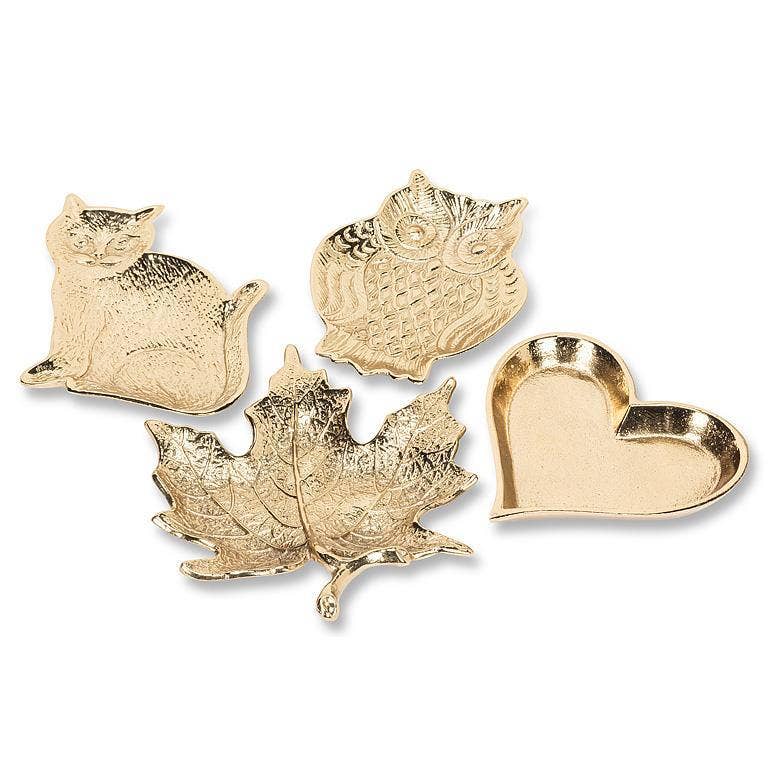 Gold Maple Leaf Trinket Tray