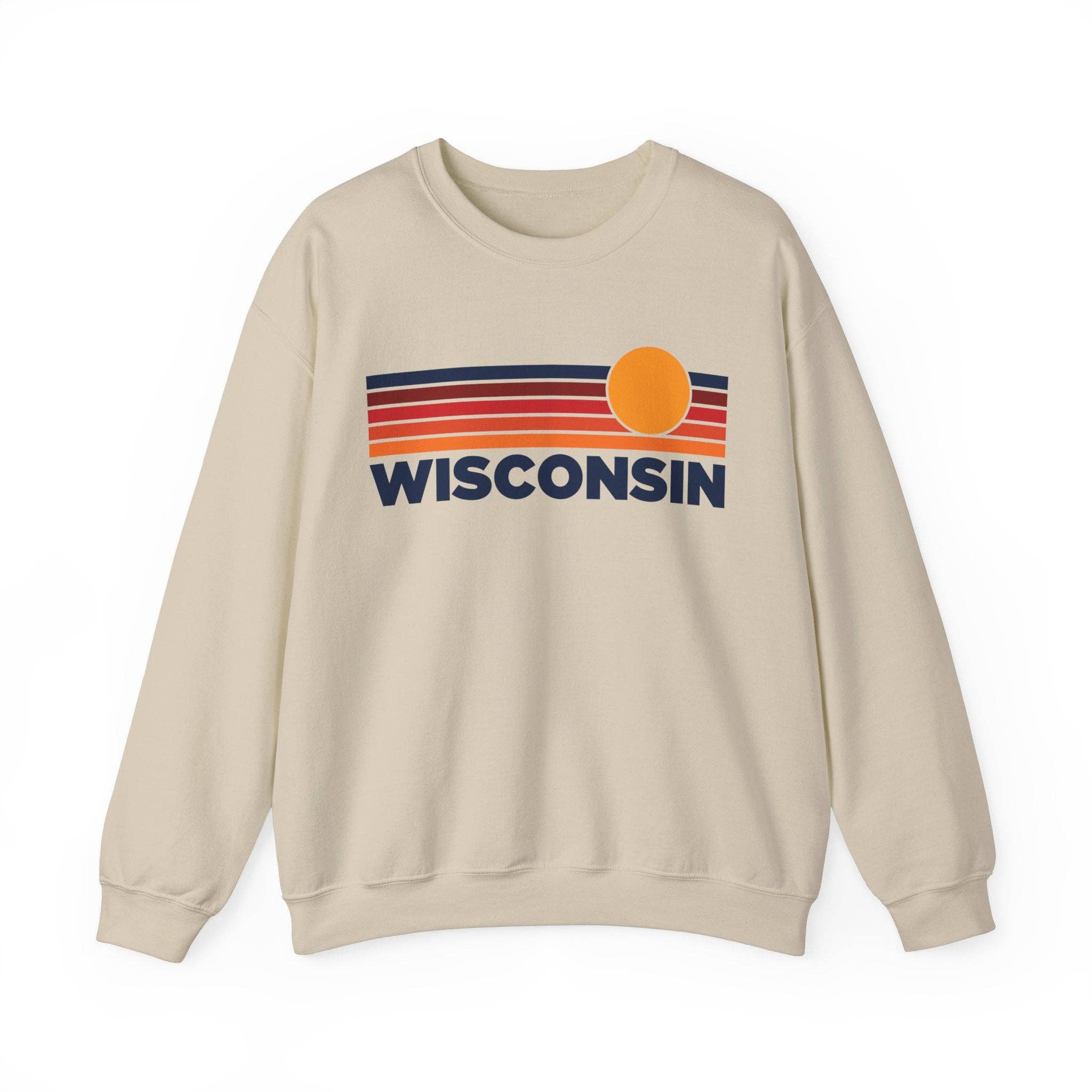 Wisconsin Sweatshirt Retro Unisex, Vintage Wisconsin Sweater
