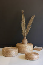 Woven Seagrass Decorative Risers – Set of 3