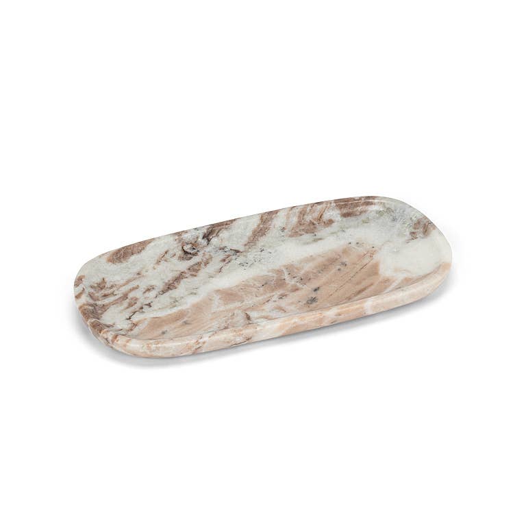 Brown Marble Oblong Serving Tray