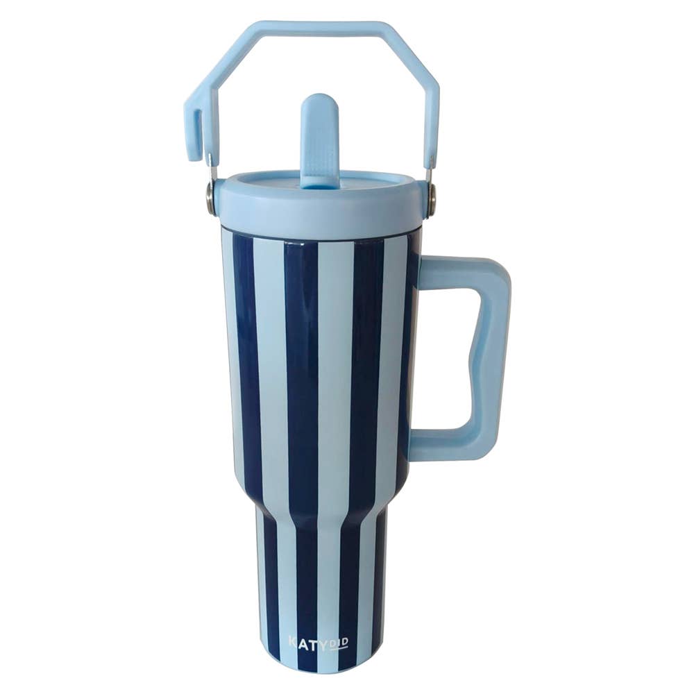 Navy Striped Jug Tumbler
