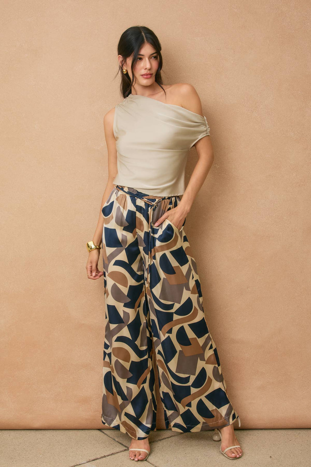 Lost In Space Satin Wide Leg Pants