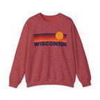 Wisconsin Sweatshirt Retro Unisex, Vintage Wisconsin Sweater