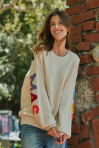 Merry Christmas Oversized Knit Sweater