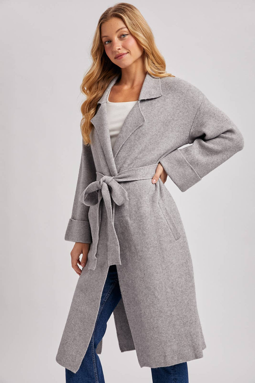 Effortless Knitted Trench Coat