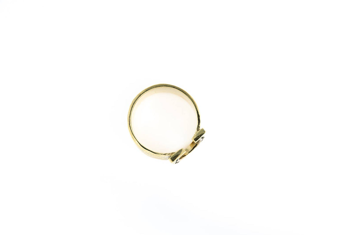 Horseshoe Brass Bandana Slide Ring