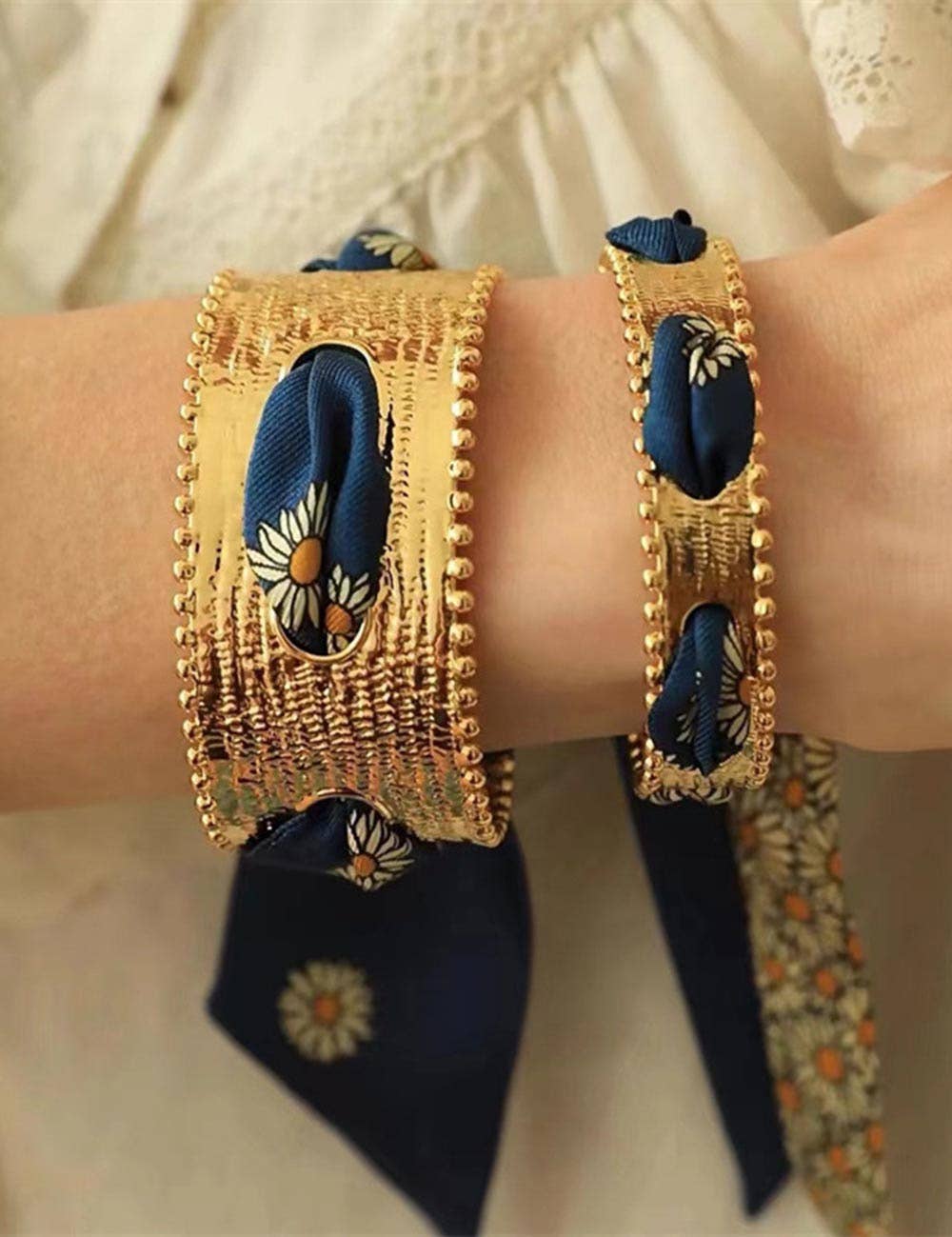 Vintage Matte Gold Bangle Bracelet