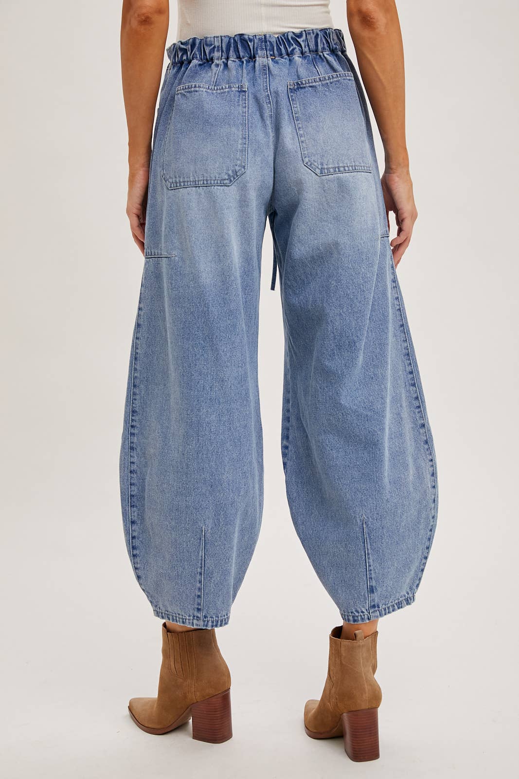 DRAWSTRINGS BARREL JEANS