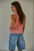V-Neck Knit Tank Top