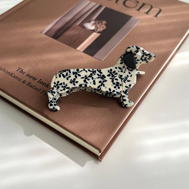 Dachshund Dog Acetate Hair Claw Clip - Cute Dog Hair Accessory