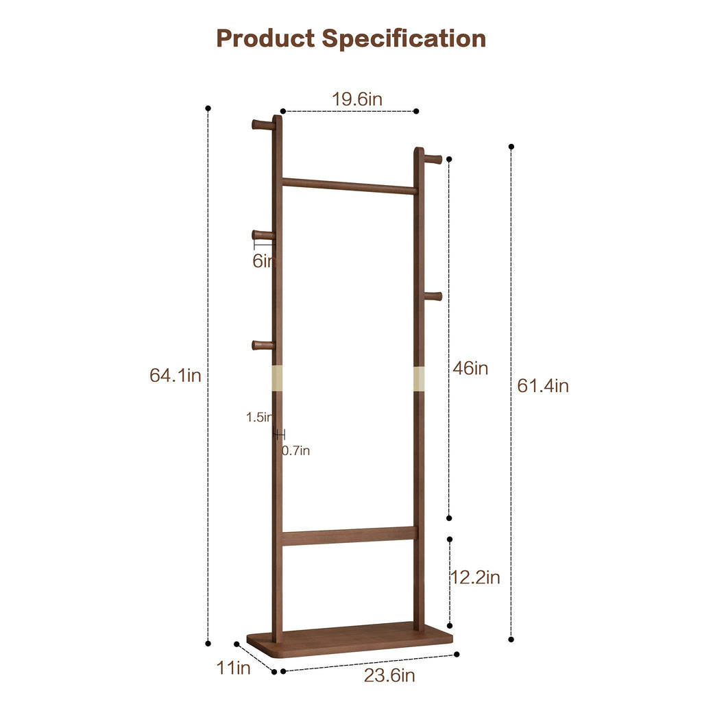 Coat Racks solid wood hanger 23.6* 11*71 in easy to assemble