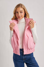 Bomber Style Puffer Vest