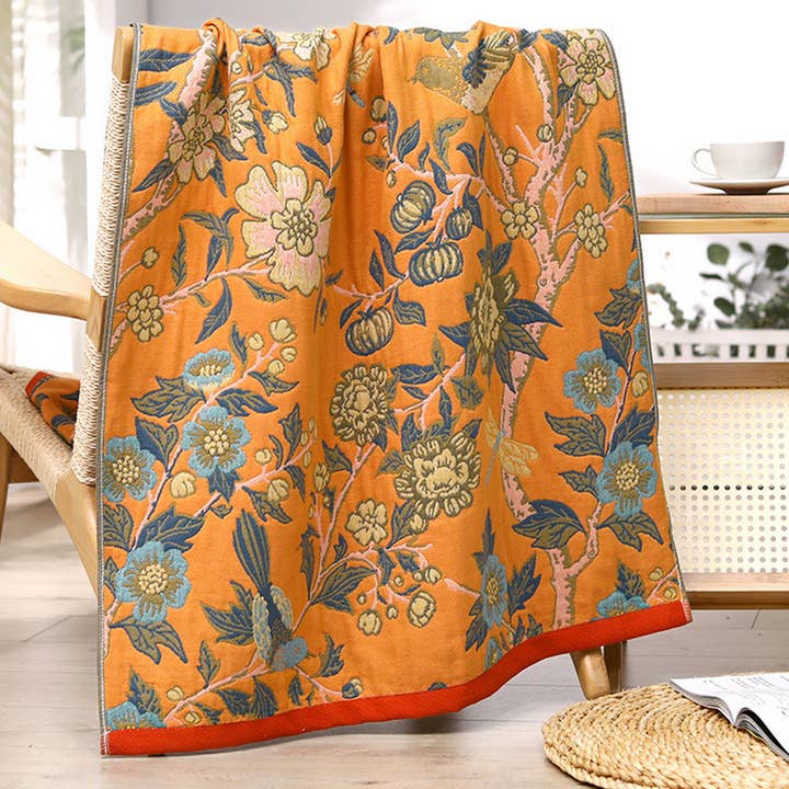 Boho Woven Throw Blanket - Lightweight Decorative Tapestry Throw Blanket (80x160cm)