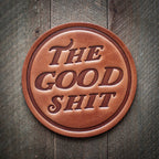The Good Shit Leather Coaster