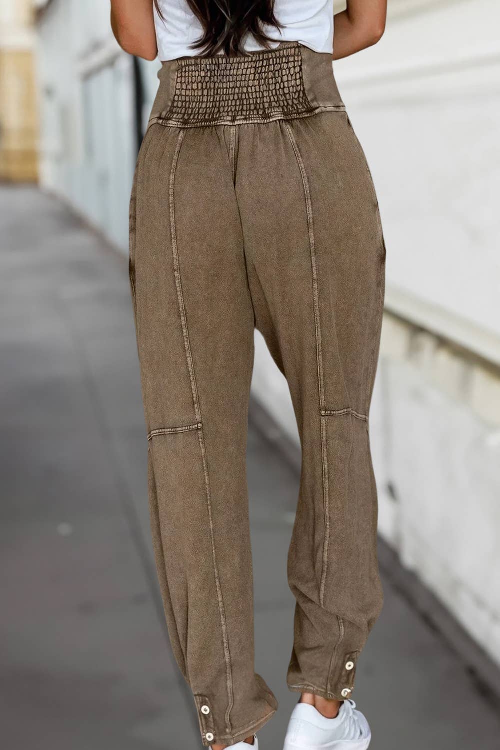 Mineral Wash High-Waist Jogger