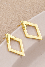 Modern Gold Diamond Stud Earrings