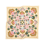 Ingrid Cotton Bandana – Cream & Teal