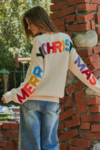 Merry Christmas Oversized Knit Sweater