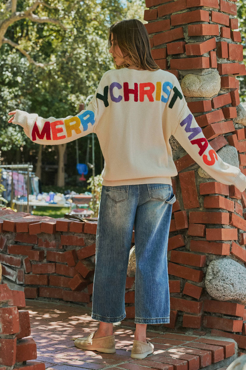 Merry Christmas Oversized Knit Sweater