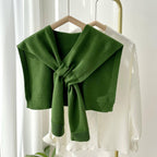 Luxe Solid Knitted Knotted Shawl Wrap