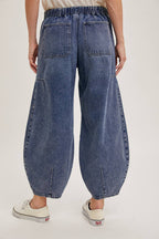 DRAWSTRINGS BARREL JEANS
