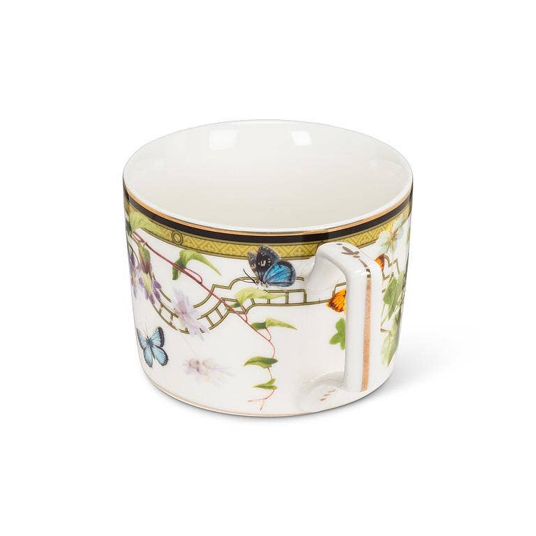 Butterfly Garden Cup & Saucer - 8oz Bone China