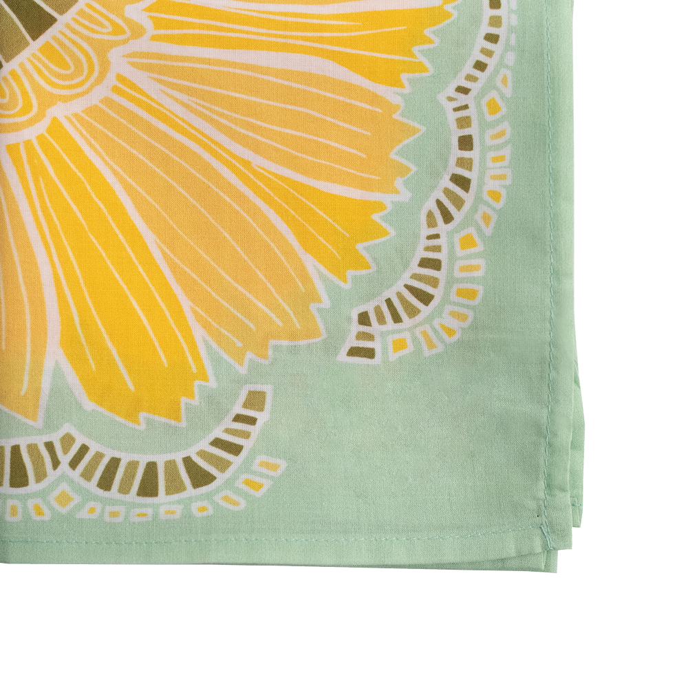 Hazel Cotton Bandana – Yellow Floral
