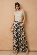 Lost In Space Satin Wide Leg Pants