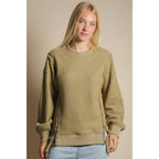 Oversized Waffle Knit Top