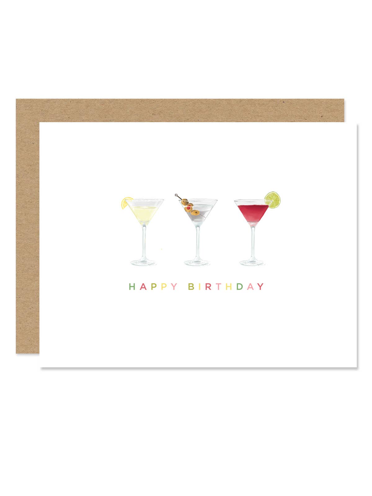 "Martini Birthday" Greeting Card